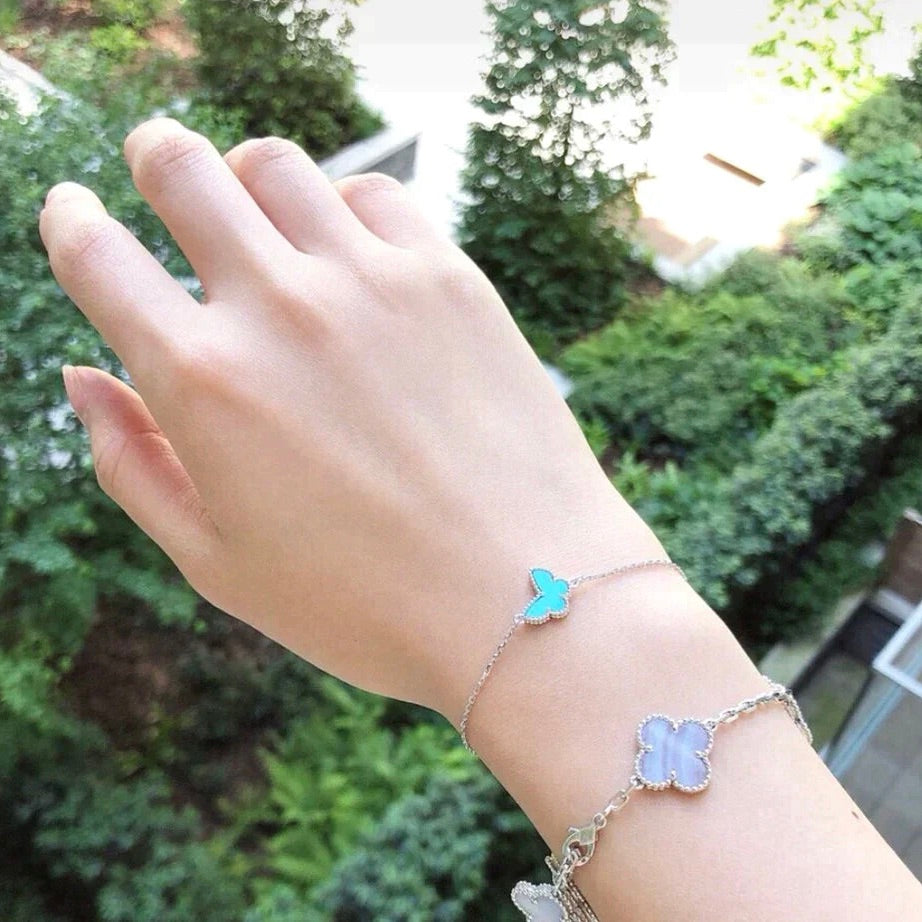 ¡®Glow Jewelry¡¯BUTTERFLY TURQUOISE BUTTERFLY BRACELET SILVER