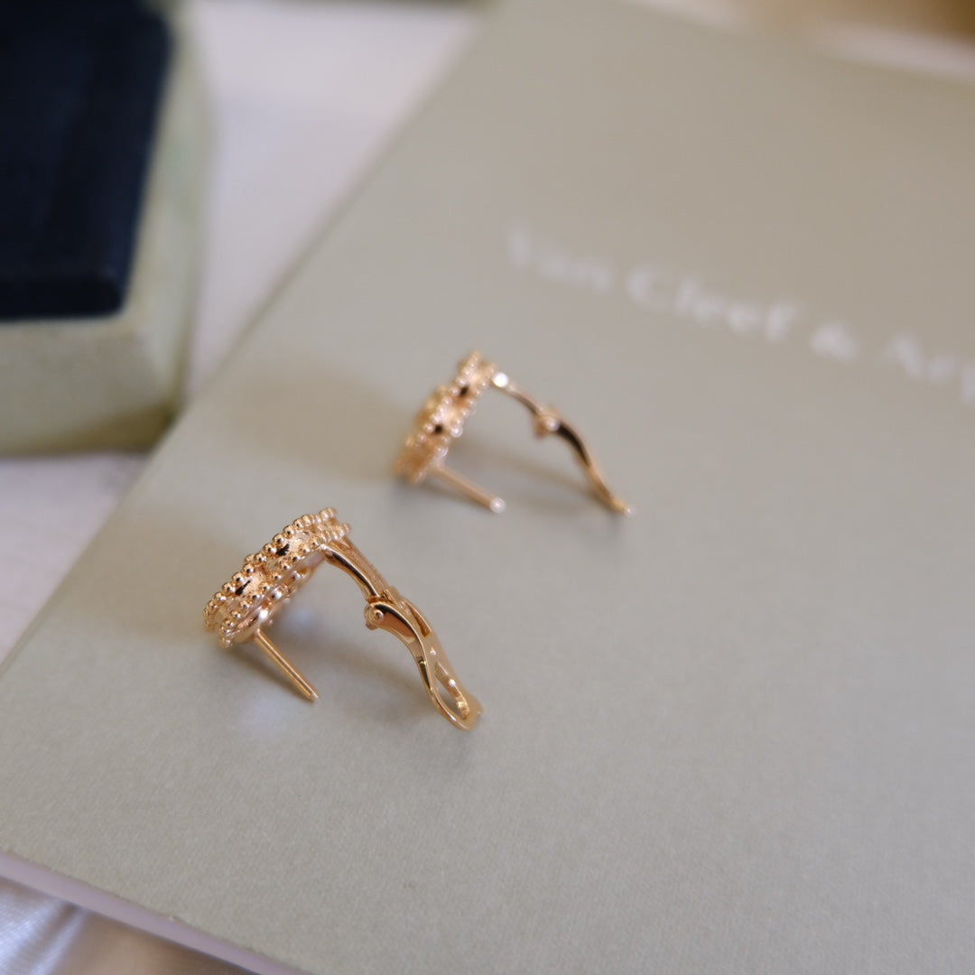 ¡®Glow Jewelry¡¯LUCKY PINK GOLD WHITE MOP OHRRINGE