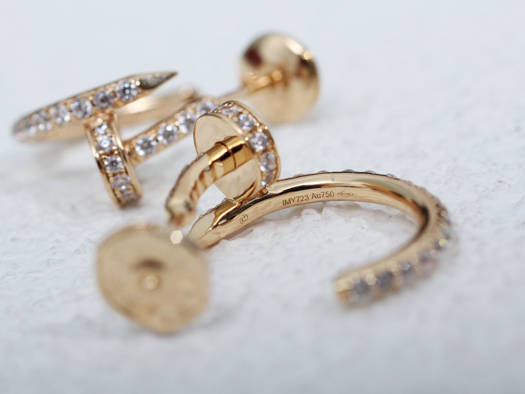 ®Glow Jewelry® JUSTE EARRINGS 12.75MM ROSÉGOLD DIAMANT