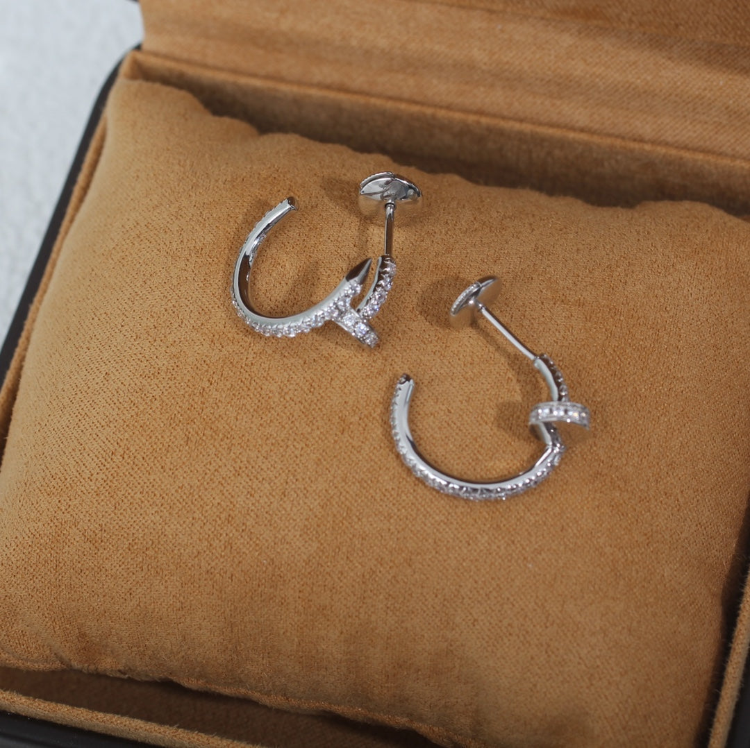 ¡®Glow Jewelry¡¯JUSTE OHRRINGE 12.75MM SILBER DIAMANT