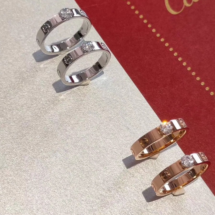 グロー・ジュエリー「LOVEリング」3.6MM 1Pダイヤ