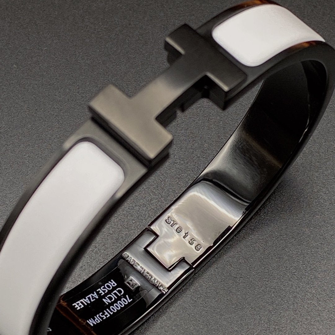 ¡®Glow Jewelry¡¯H BRACELET 12MM BLACK WHITE CERAMIC