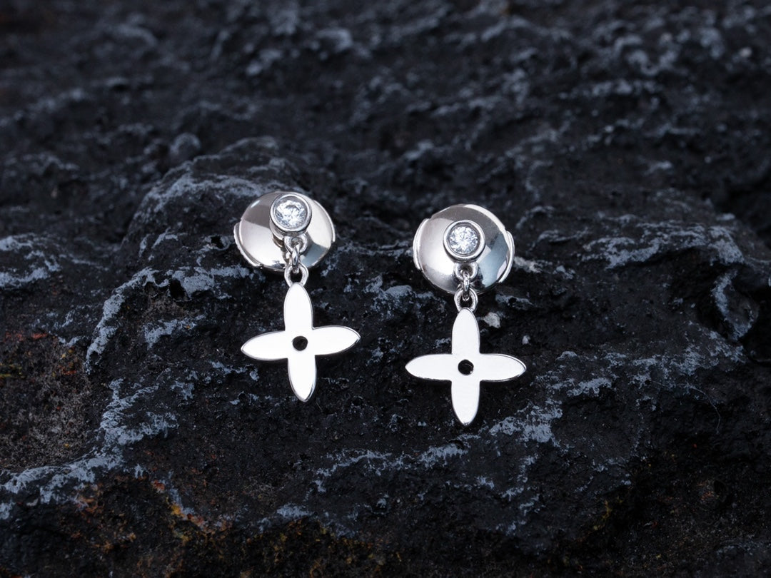 ¡®Glow Jewelry¡¯VIDYLLE SILVER DIAMOND MINI DROP EARRINGS
