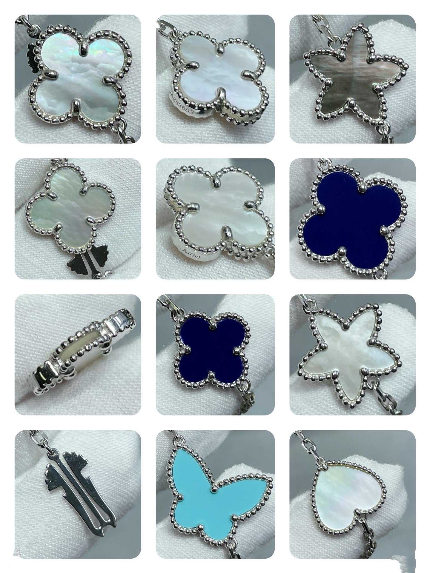 Glow Jewelry「LUCKY CLOVER SILVER 11 MOTIF NECKLACE」