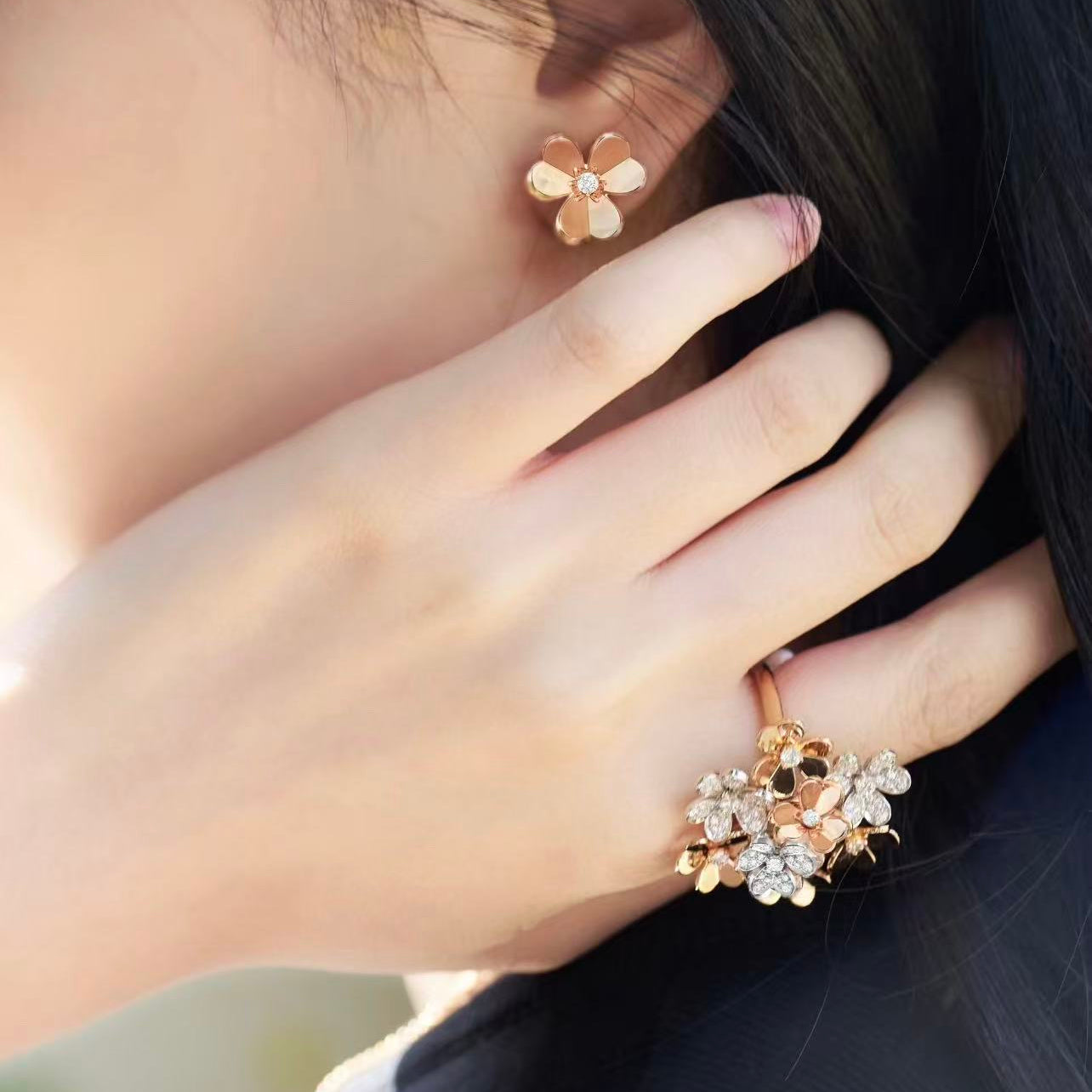 ®Glow Jewelry®フリヴォル ミニ フラワー ピアス