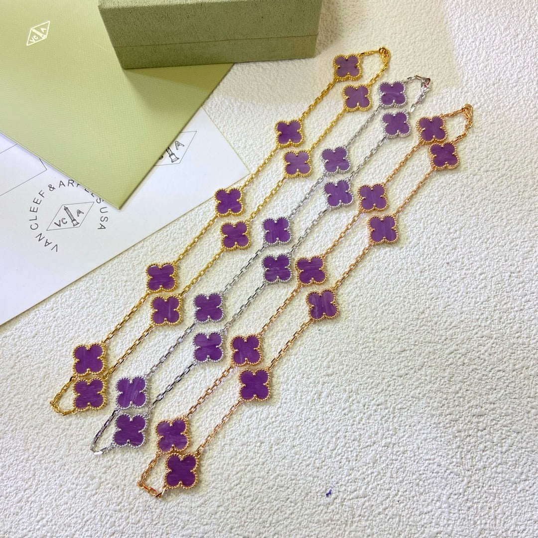 "Glow Jewelry" KLEE 10 MOTIVE LILA VIOLETT HALSKETTE