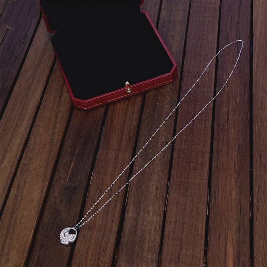 ¡®Glow Jewelry¡¯AMULETTE SILVER FULL DIAMOND NECKLACE