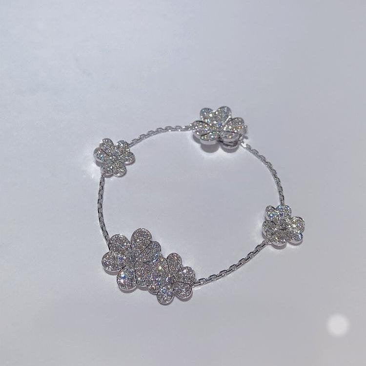 „Glow Jewelry“ FRIVOLE SILBER 5 BLUMEN ARMBAND