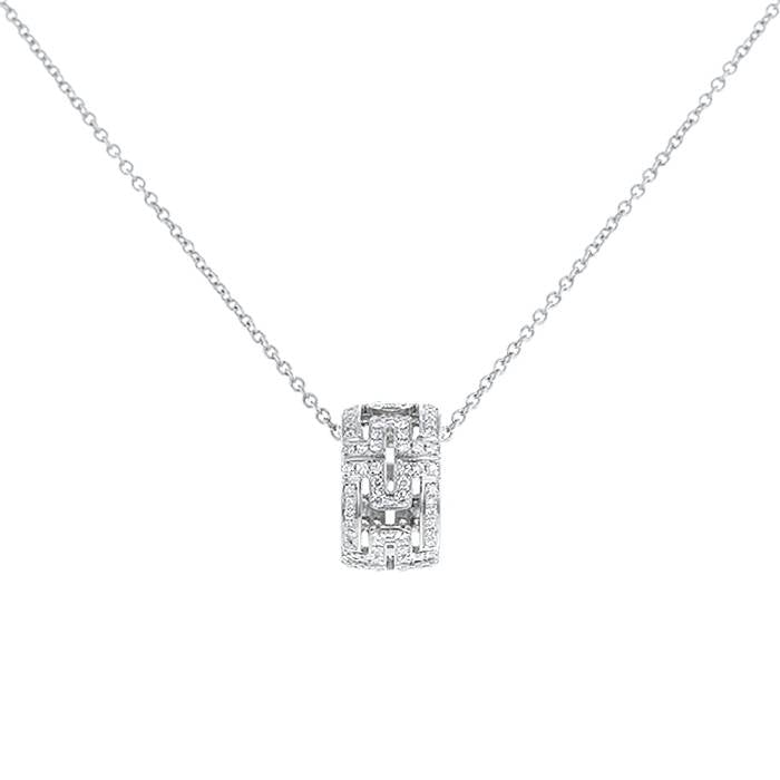 [Glow Jewelry]PARENTESI NECKLACE SILVER DIAMOND