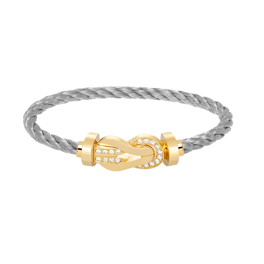¡®Glow Jewelry¡¯CHANCE LARGE 8 FIGURE BUCKLE HALF DIAMOND BRACELET GOLD