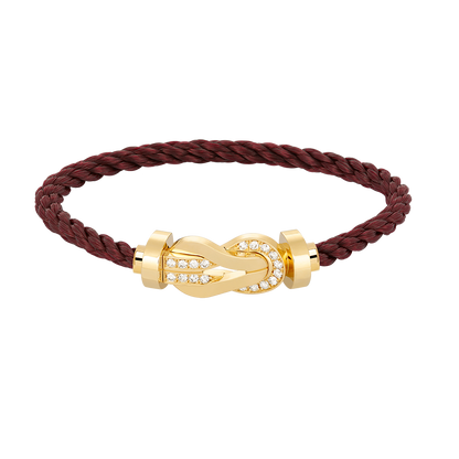 [Glow Jewelry]CHANCE LARGE 8 FIGURE BUCKLE HALF DIAMOND BRACELET GOLD