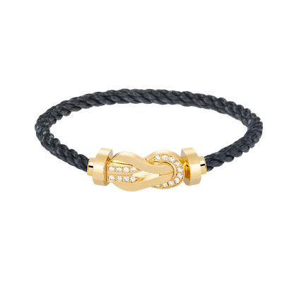 ¡®Glow Jewelry¡¯CHANCE LARGE 8 FIGURE BUCKLE HALF DIAMOND BRACELET GOLD