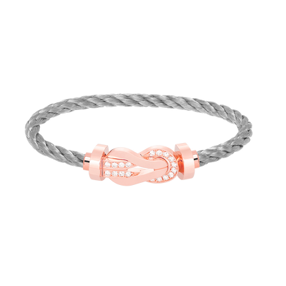 ¡®Glow Jewelry¡¯CHANCE LARGE 8 FIGURE BUCKLE HALF DIAMOND BRACELET ROSE GOLD