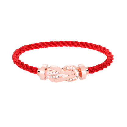 ¡®Glow Jewelry¡¯CHANCE LARGE 8 FIGURE BUCKLE HALF DIAMOND BRACELET ROSE GOLD