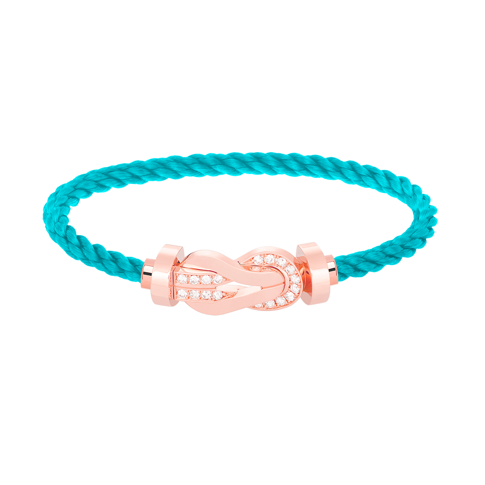 ¡®Glow Jewelry¡¯CHANCE LARGE 8 FIGURE BUCKLE HALF DIAMOND BRACELET ROSE GOLD