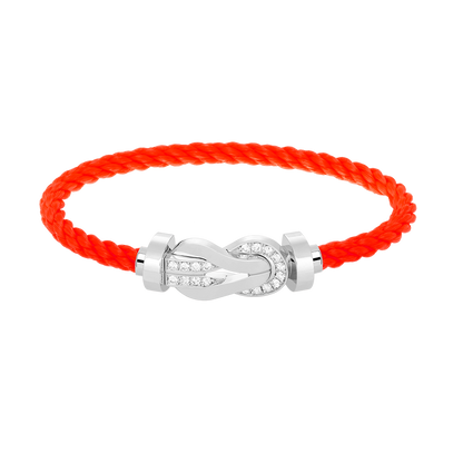 ¡®Glow Jewelry¡¯CHANCE LARGE 8 FIGURE BUCKLE HALF DIAMOND BRACELET SILVER