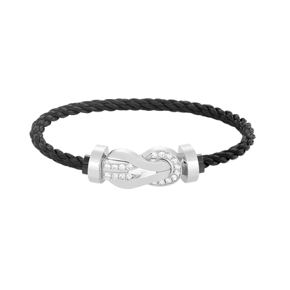 ¡®Glow Jewelry¡¯CHANCE LARGE 8 FIGURE BUCKLE HALF DIAMOND BRACELET SILVER