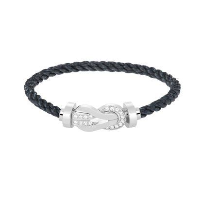 ¡®Glow Jewelry¡¯CHANCE LARGE 8 FIGURE BUCKLE HALF DIAMOND BRACELET SILVER