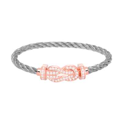 ¡®Glow Jewelry¡¯CHANCE LARGE 8 FIGURE BUCKLE FULL DIAMOND BRACELET ROSE GOLD