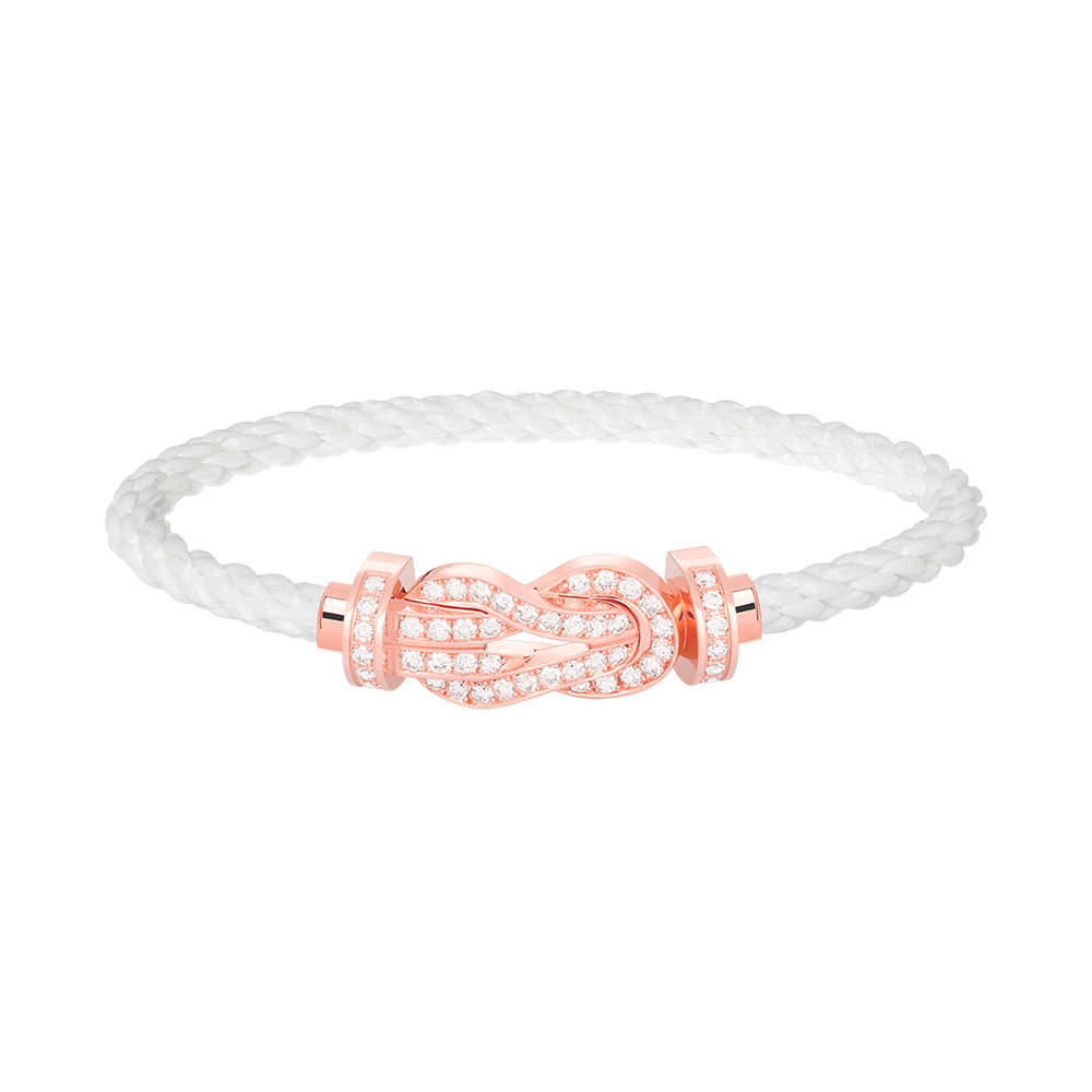 ¡®Glow Jewelry¡¯CHANCE LARGE 8 FIGURE BUCKLE FULL DIAMOND BRACELET ROSE GOLD