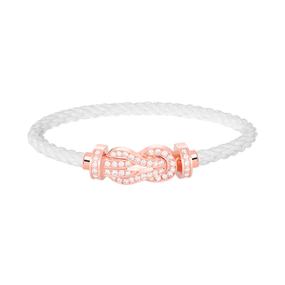 ¡®Glow Jewelry¡¯CHANCE LARGE 8 FIGURE BUCKLE FULL DIAMOND BRACELET ROSE GOLD