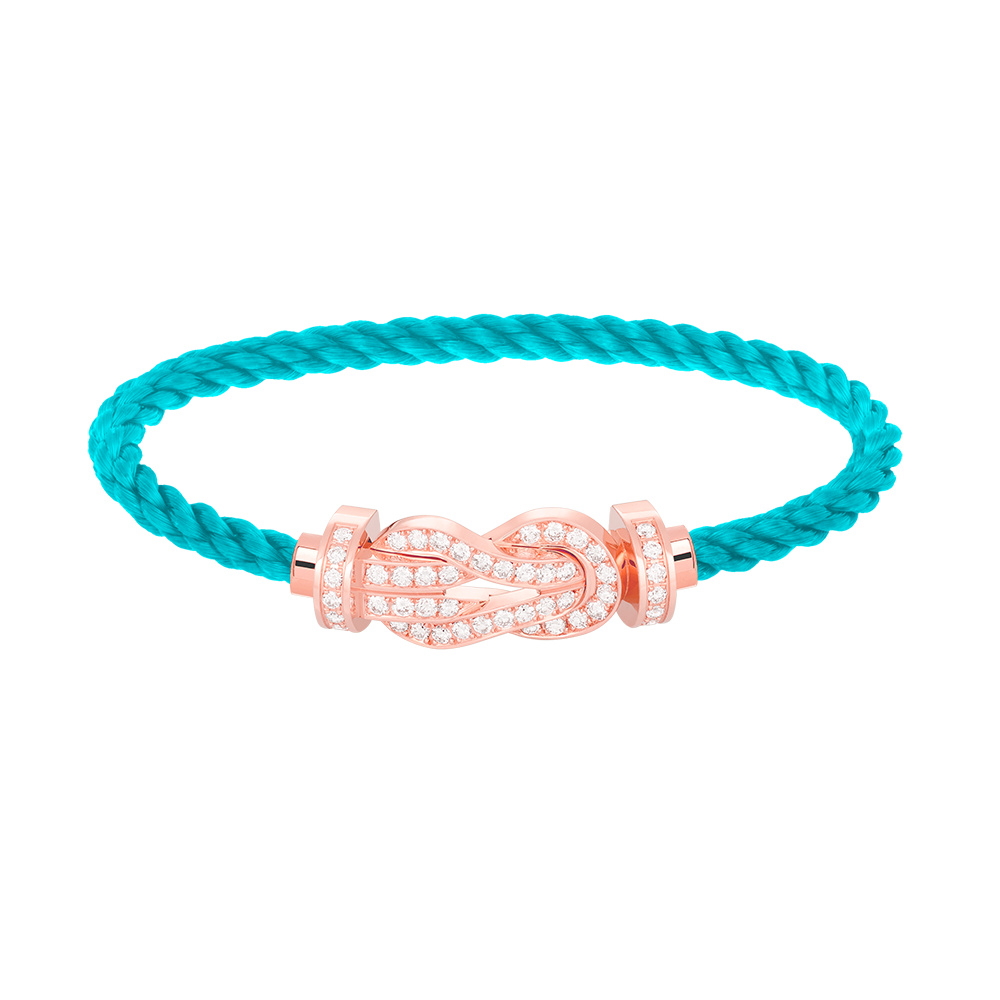 ¡®Glow Jewelry¡¯CHANCE LARGE 8 FIGURE BUCKLE FULL DIAMOND BRACELET ROSE GOLD