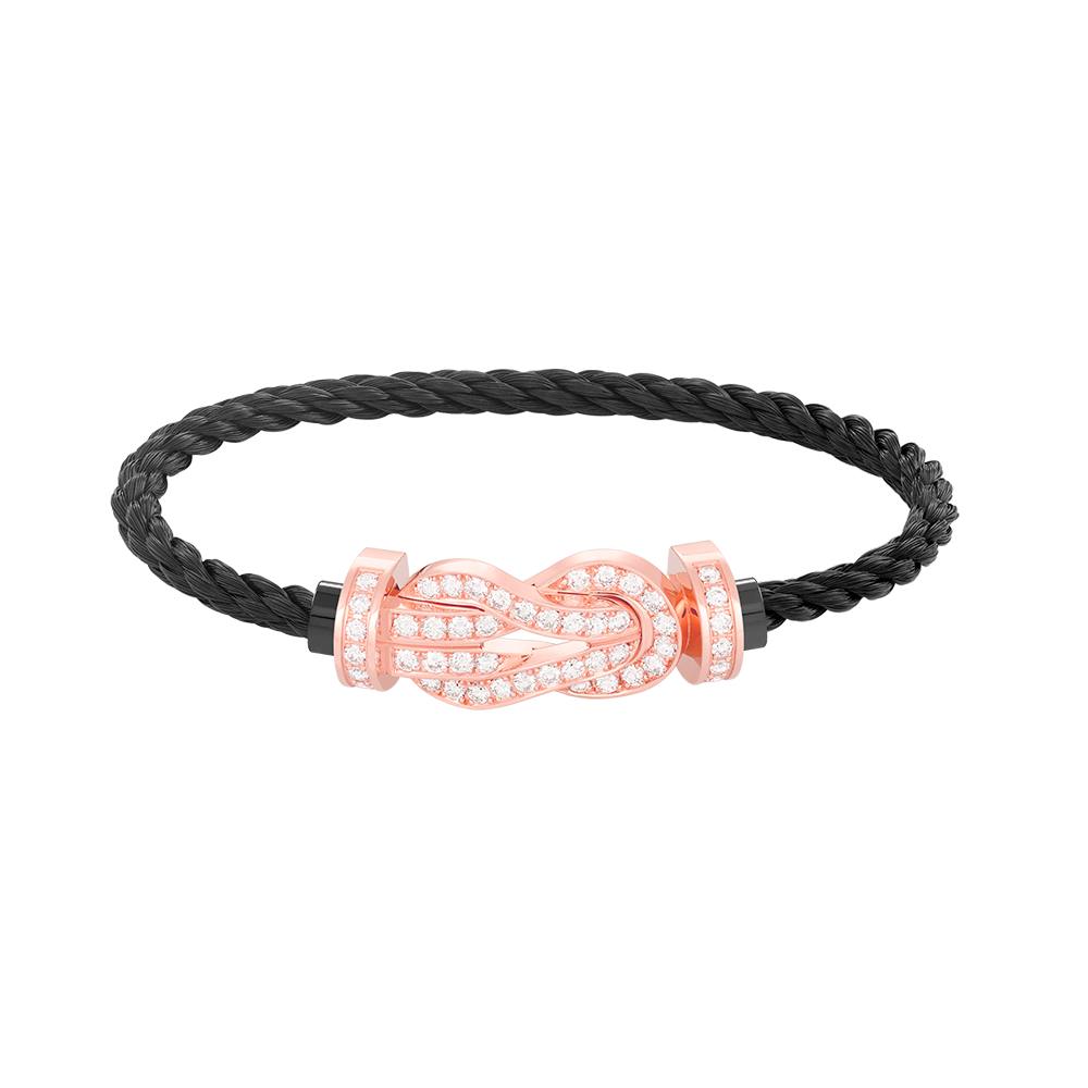 ¡®Glow Jewelry¡¯CHANCE LARGE 8 FIGURE BUCKLE FULL DIAMOND BRACELET ROSE GOLD