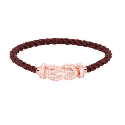 [Glow Jewelry]CHANCE LARGE 8 FIGURE BUCKLE FULL DIAMOND BRACELET ROSE GOLD