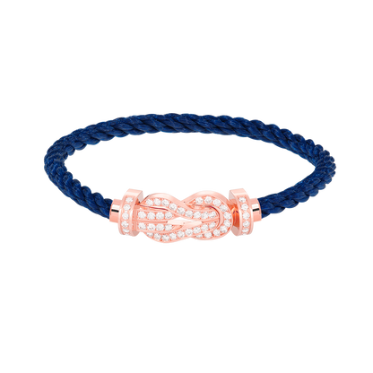 ¡®Glow Jewelry¡¯CHANCE LARGE 8 FIGURE BUCKLE FULL DIAMOND BRACELET ROSE GOLD