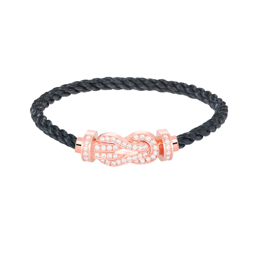 [Glow Jewelry]CHANCE LARGE 8 FIGURE BUCKLE FULL DIAMOND BRACELET ROSE GOLD