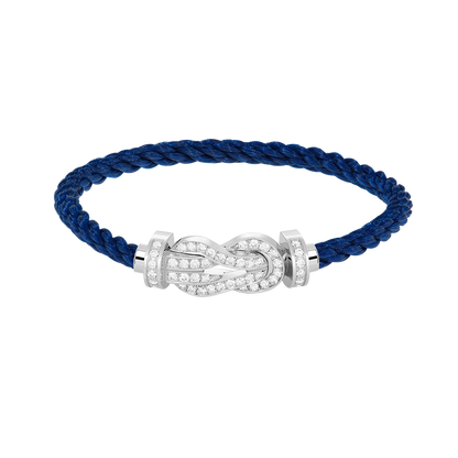 [Glow Jewelry]CHANCE LARGE 8 FIGURE BUCKLE FULL DIAMOND BRACELET SILVER