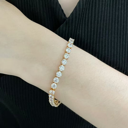 [Glow Jewelry jewelrys]TENNIS BRACELET WITH FULL DIAMOND SETTING