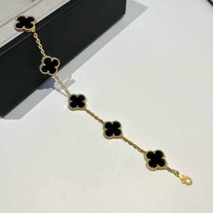 [Glow Jewelry]Neue CLOVER 5 MOTIF ONYXS ARMBAND KOLLEKTION