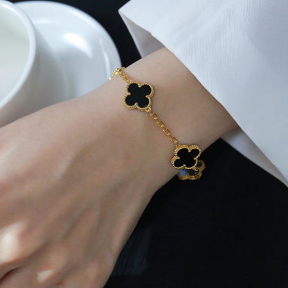 [Glow Jewelry]Neue CLOVER 5 MOTIF ONYXS ARMBAND KOLLEKTION