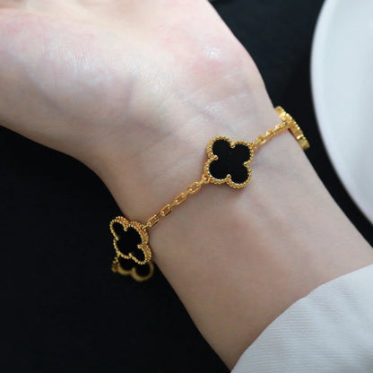 [Glow Jewelry]Neue CLOVER 5 MOTIF ONYXS ARMBAND KOLLEKTION