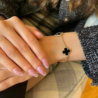 [Glow Jewelry]Neue CLOVER 5 MOTIF ONYXS ARMBAND KOLLEKTION