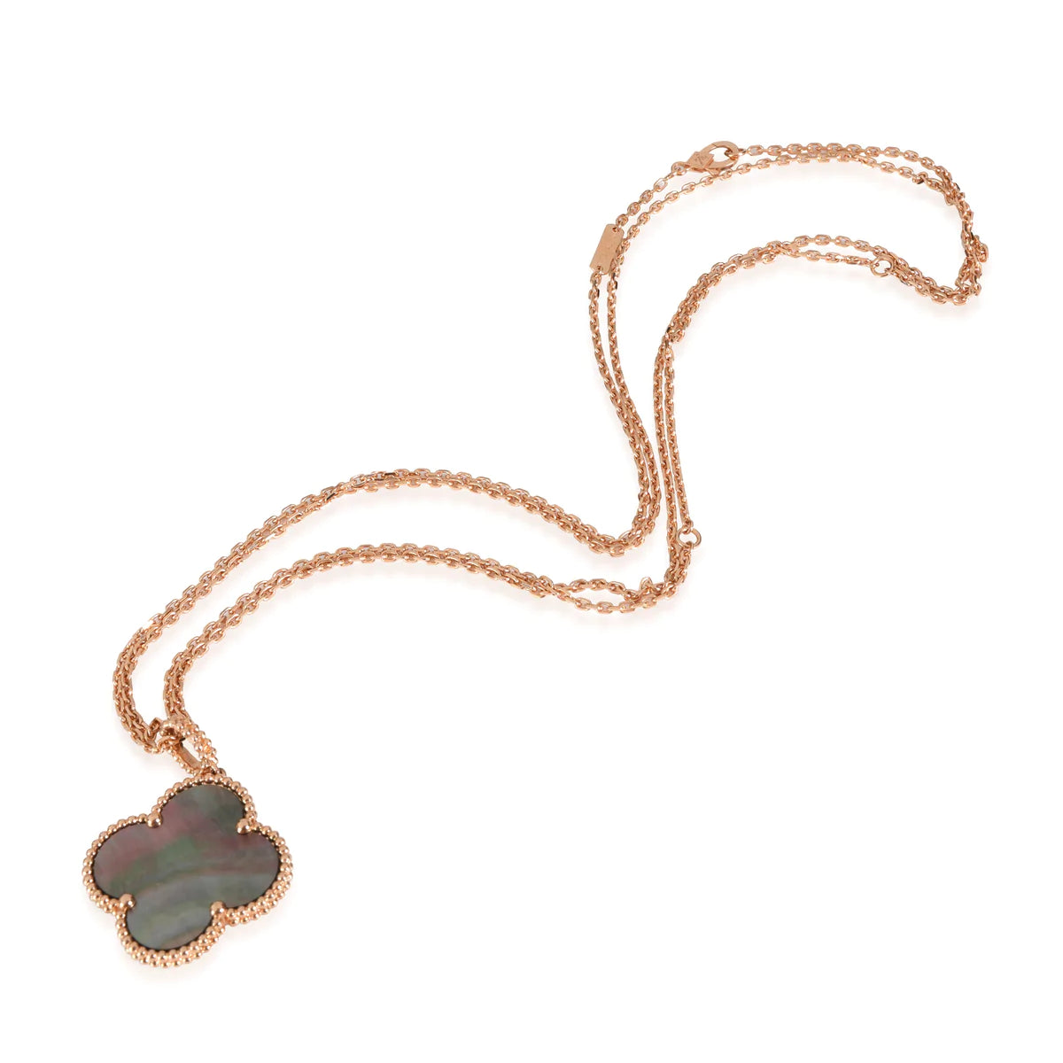 „Glow Jewelry“ KLEE 25MM GOLD DUNKEL MOP GROSSE KLEE HALSKETTE