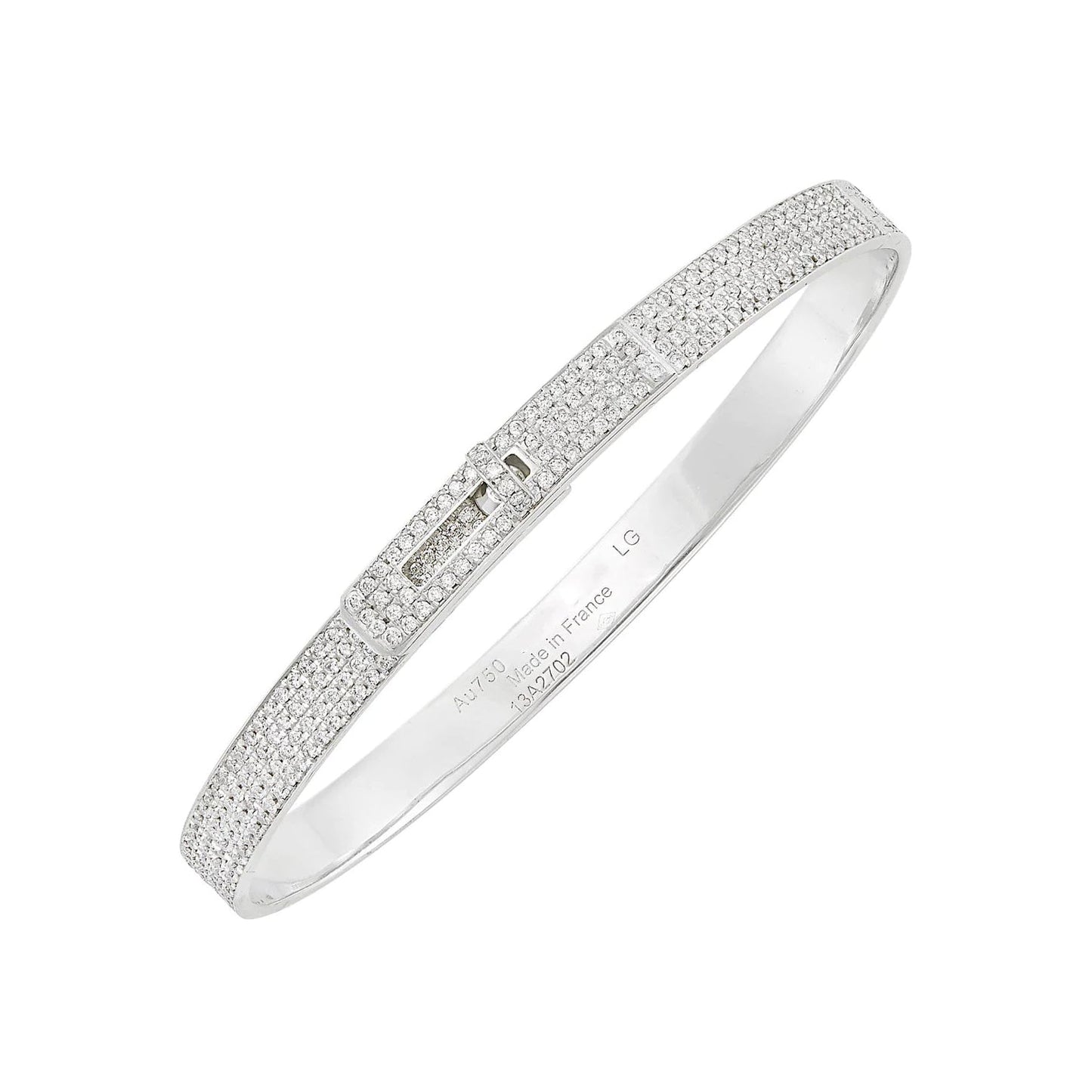 [Glow Jewelry]HM KELLY BRACELET IN SILVER AND FULL PAVE DIAMOND