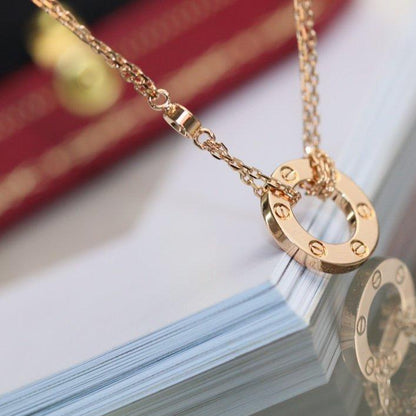 ¡®Glow Jewelry¡¯LOVE NECKLACE ADJUSTABLE ROSE GOLD 2 DIAMOND
