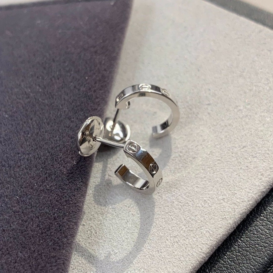 [Glow Jewelry]LOVE EARRINGS 2.65MM SILVER