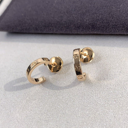 [Glow Jewelry]LOVE EARRINGS 2.65MM PINK GOLD