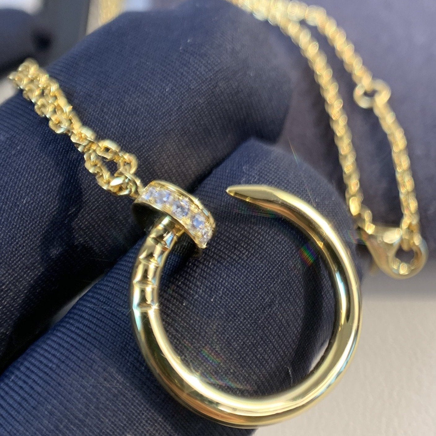 „Glow Jewelry“ HALSKETTE JUSTE AUS GOLD MIT DIAMANTEN