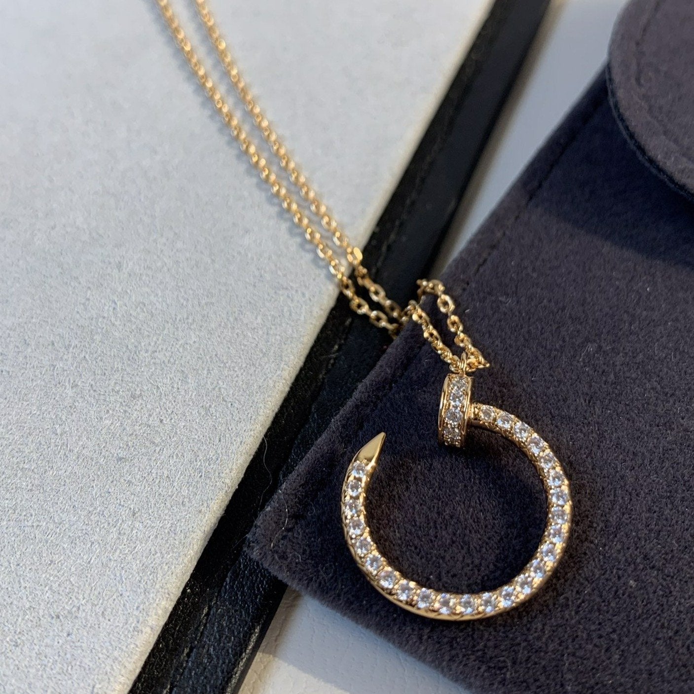 „Glow Jewelry“JUSTE-HALSKETTE ROSÉGOLD DIAMANTEN