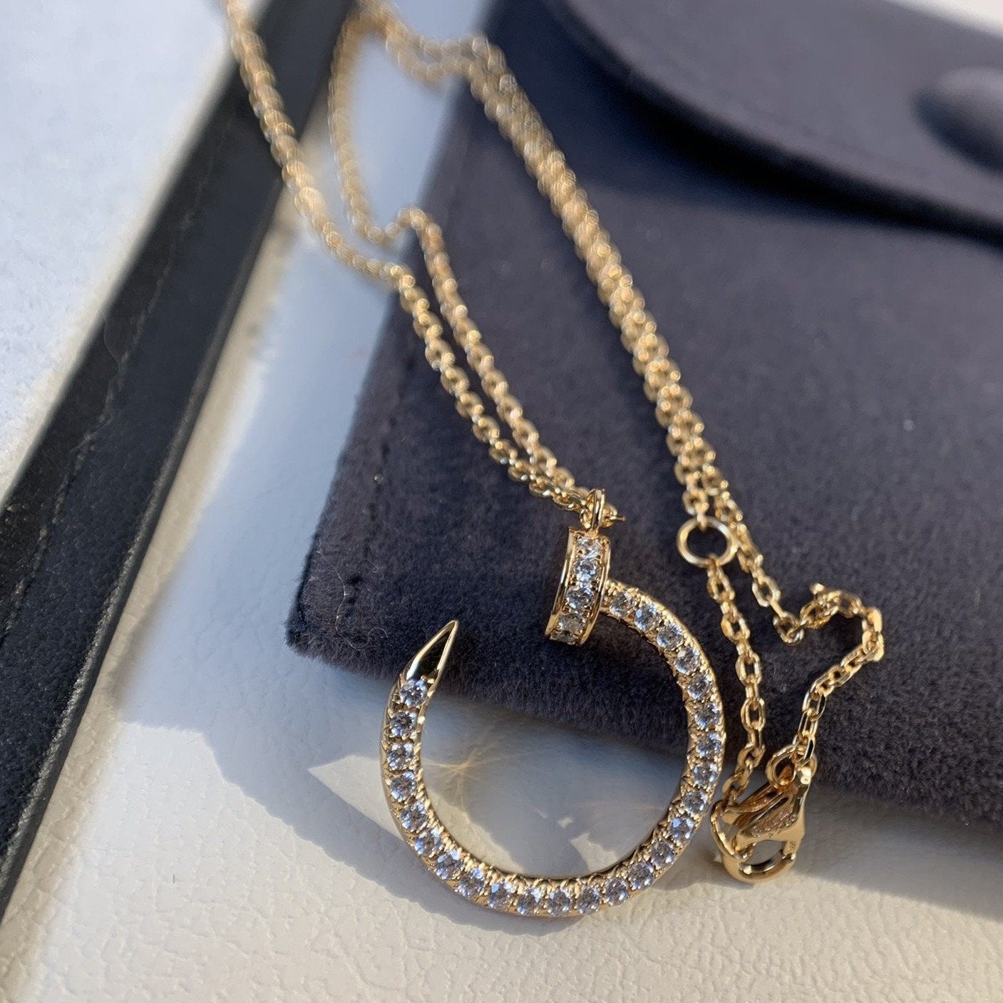 „Glow Jewelry“JUSTE-HALSKETTE ROSÉGOLD DIAMANTEN