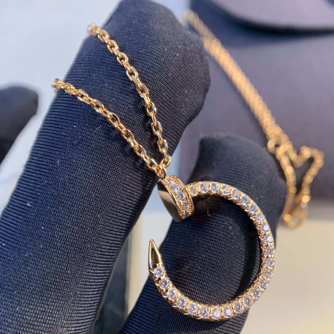 „Glow Jewelry“JUSTE-HALSKETTE ROSÉGOLD DIAMANTEN