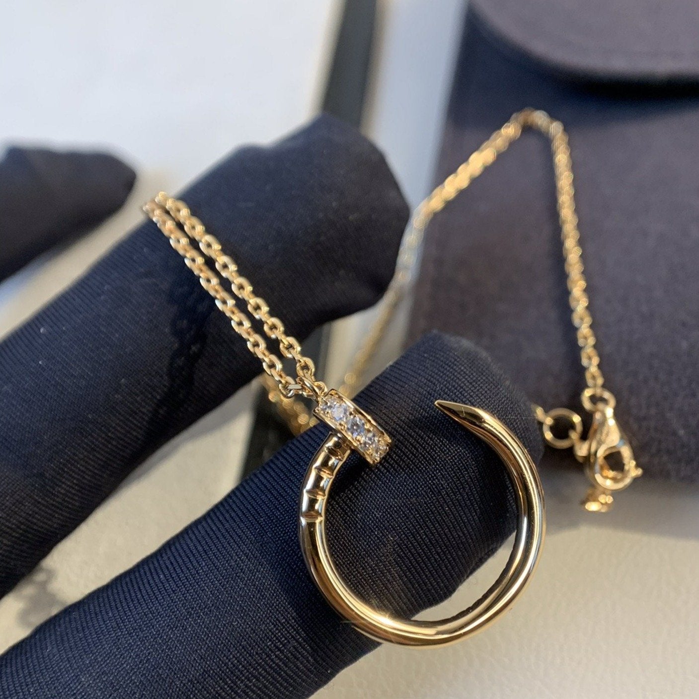 „Glow Jewelry“JUSTE-HALSKETTE ROSÉGOLD DIAMANTEN