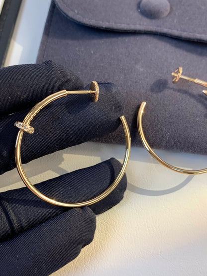 [Glow Jewelry]JUSTE EARRINGS GOLD DIAMONDS 1.8MM