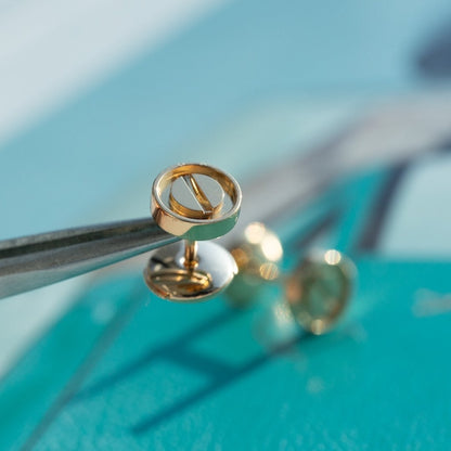[Glow Jewelry]LOVE EARRINGS PINK GOLD 10MM
