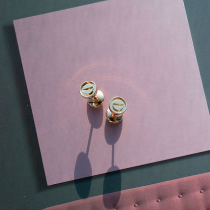 [Glow Jewelry]LOVE EARRINGS PINK GOLD 10MM