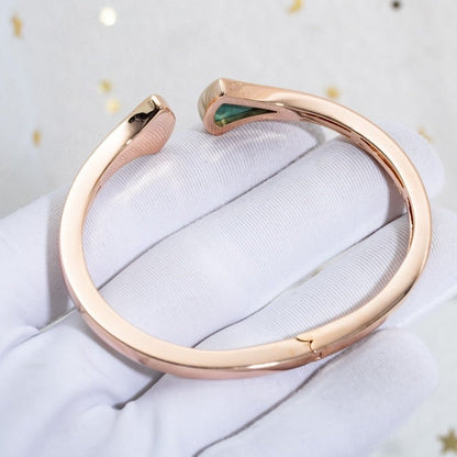 [Glow Jewelry]DREAM BRACELET OPEN MALACHITE PINK GOLD